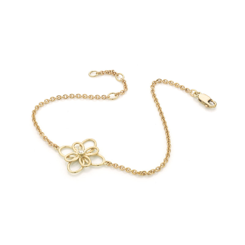 Armband Star, geelgoud met diamant